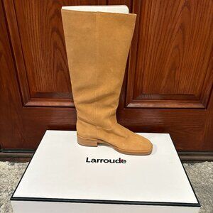 Brand new, never been worn Larroude Anne boots in toasted Suede women's size 7.5